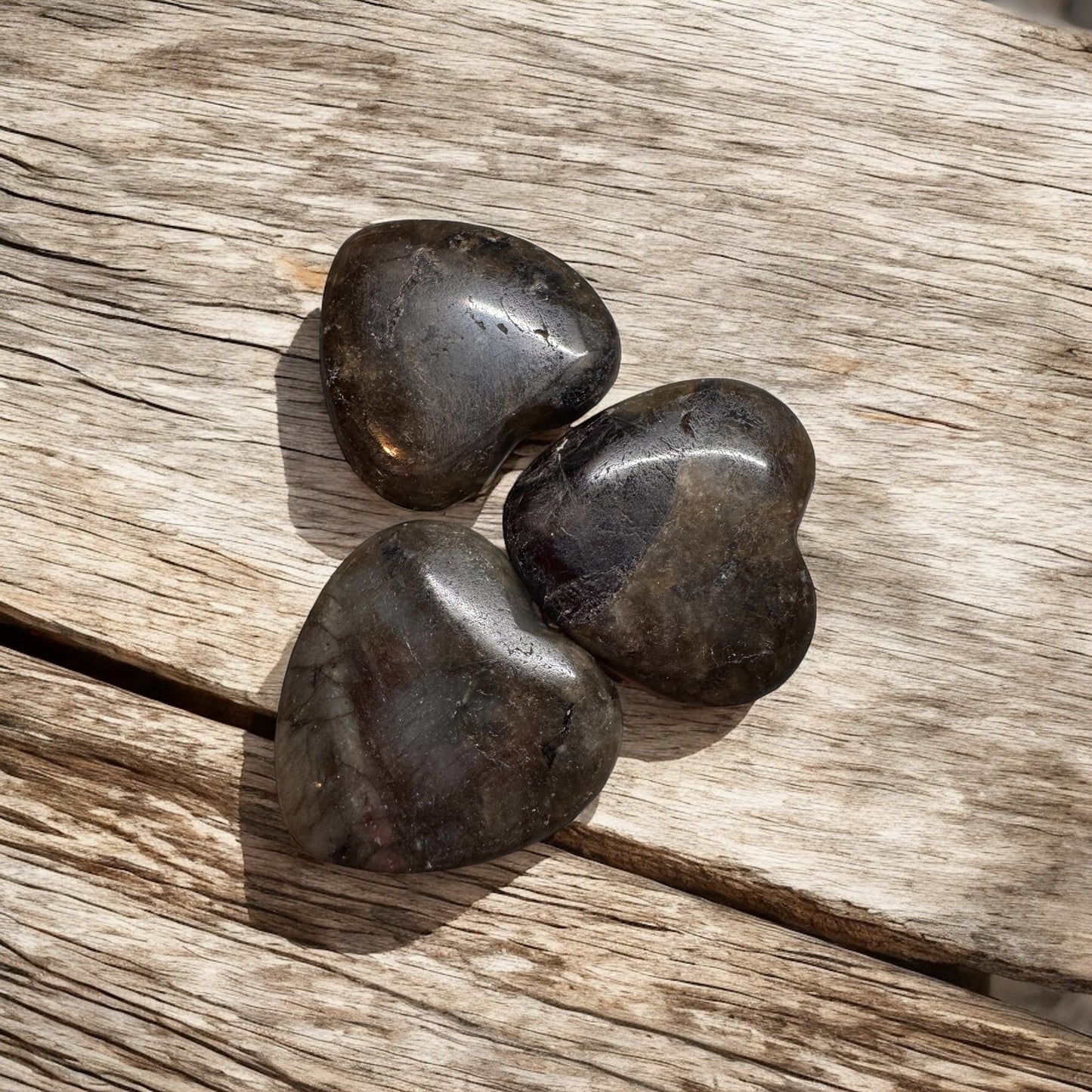 Labradorite Heart 4cm Wide | Crystal | The Ethereal Crystal Witch