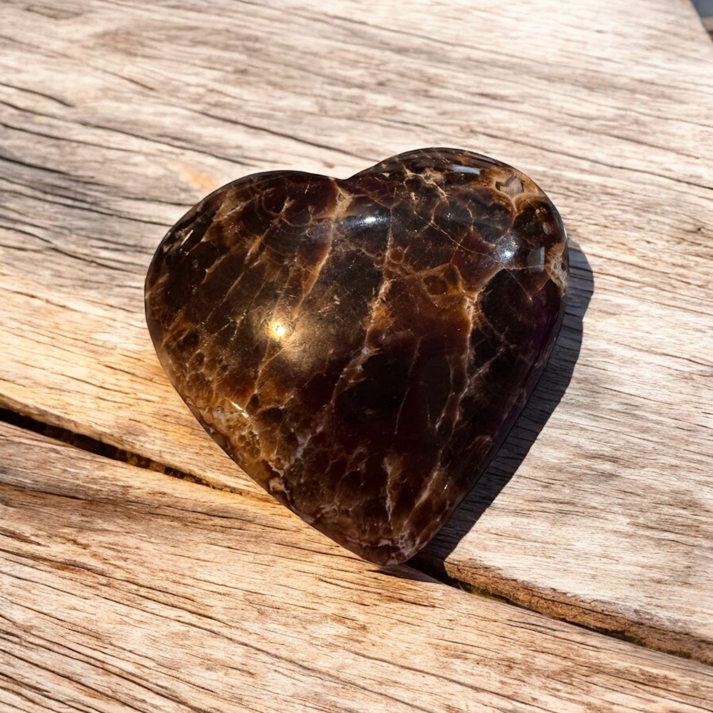 Chocolate Calcite Heart 7cm Wide | Crystal | The Ethereal Crystal Witch