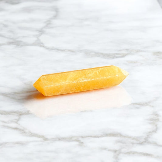 Yellow Calcite DT Wand 10cm Long | Crystal | The Ethereal Crystal Witch