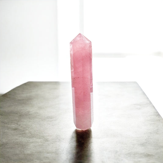 Rose Quartz Tower 11cm High | Crystal | The Ethereal Crystal Witch