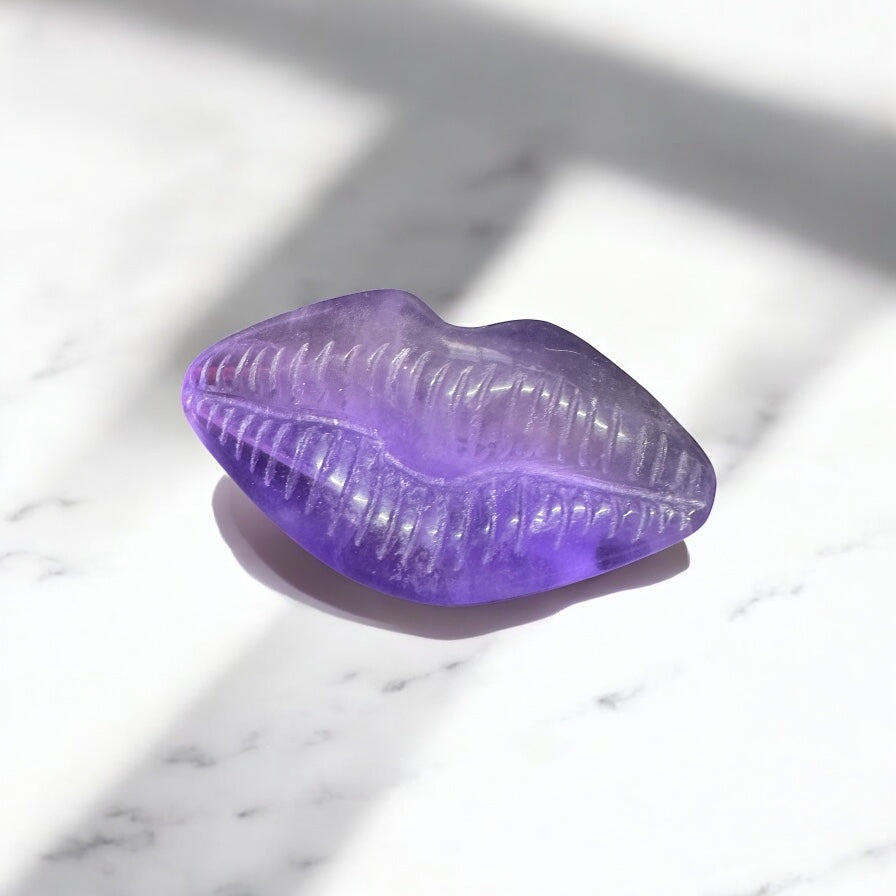 Purple Fluorite Lips 6cm Long | Crystal | The Ethereal Crystal Witch