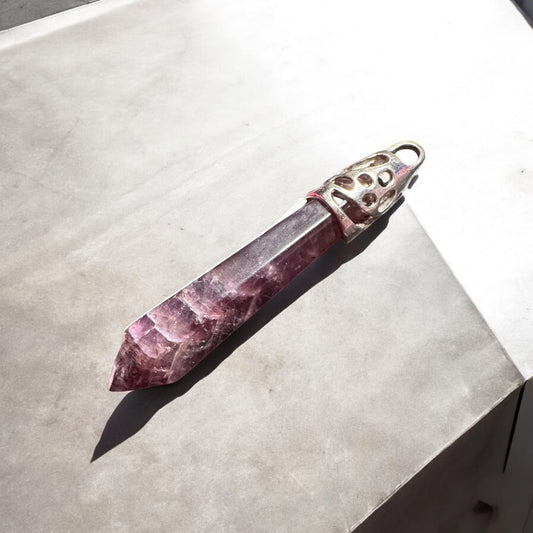 Chevron Amethyst Pendant 7cm Long | Crystal | The Ethereal Crystal Witch