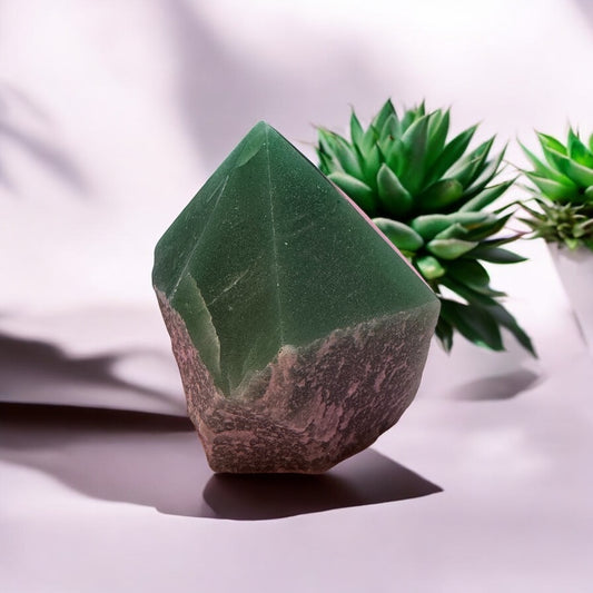 Green Aventurine Top Polish 8cm High | Crystal | The Ethereal Crystal Witch