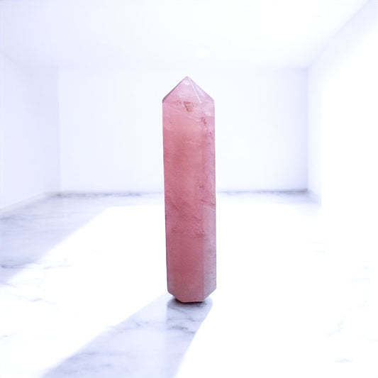 Rose Quartz Tower 9cm High | Crystal | The Ethereal Crystal Witch