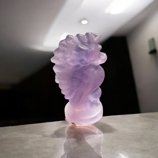 Purple Fluorite Seahorse 5cm High | Crystal | The Ethereal Crystal Witch