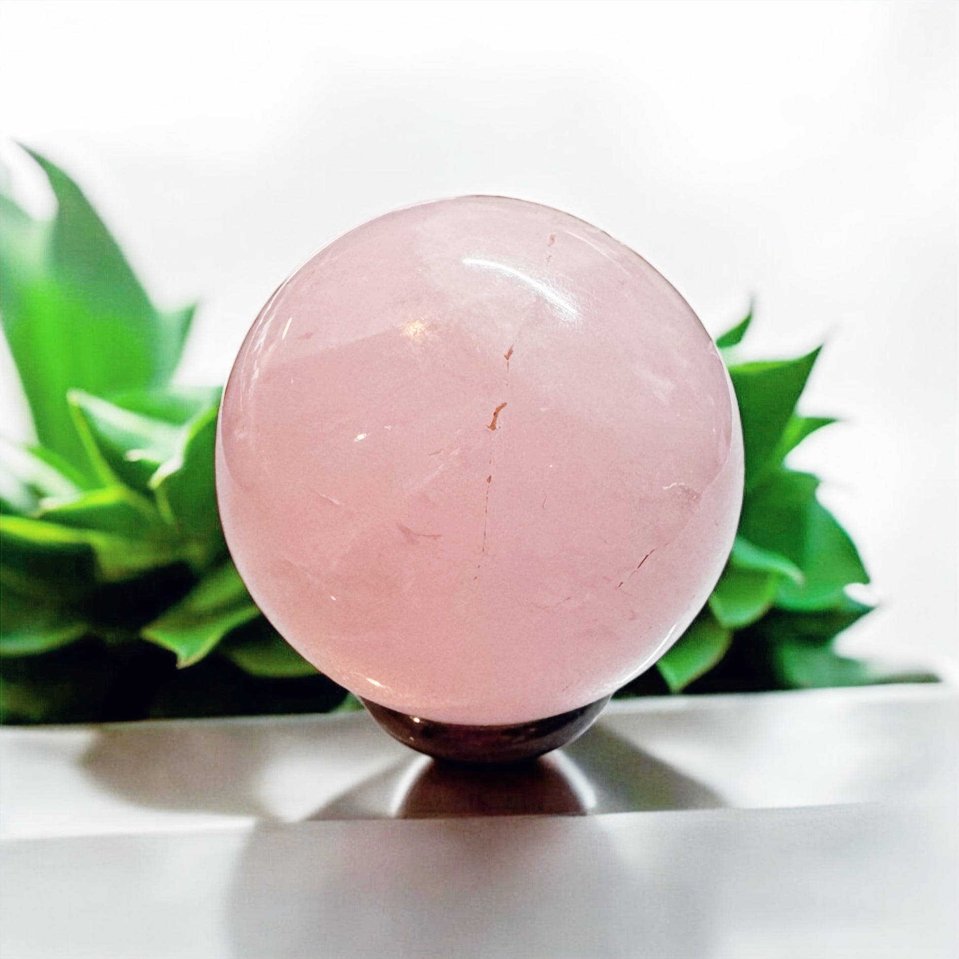 Rose Quartz Sphere 14cm Circumference | Crystal | The Ethereal Crystal Witch